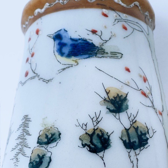 VTG Asian Inspired Hat Pin Display Holder Birds & Trees Retro Collectible 1920s - Picture 3 of 15